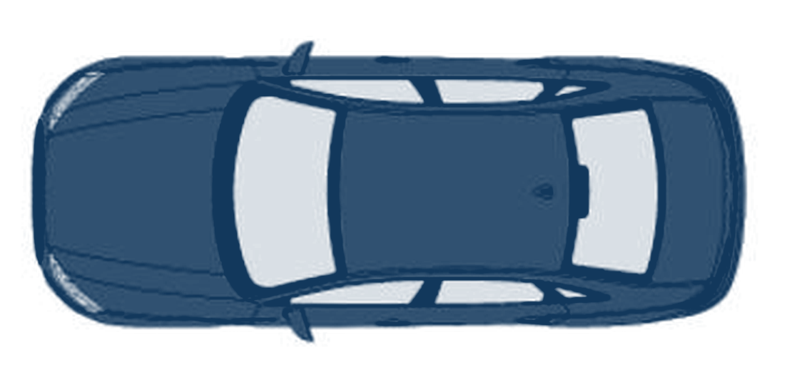 Plan view of the vehicle